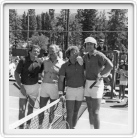 L/R Whitney, Dan Rowen, Rick Barry's Partner, Rick Barry<br>Celebrity Tournament in Lake Tahoe